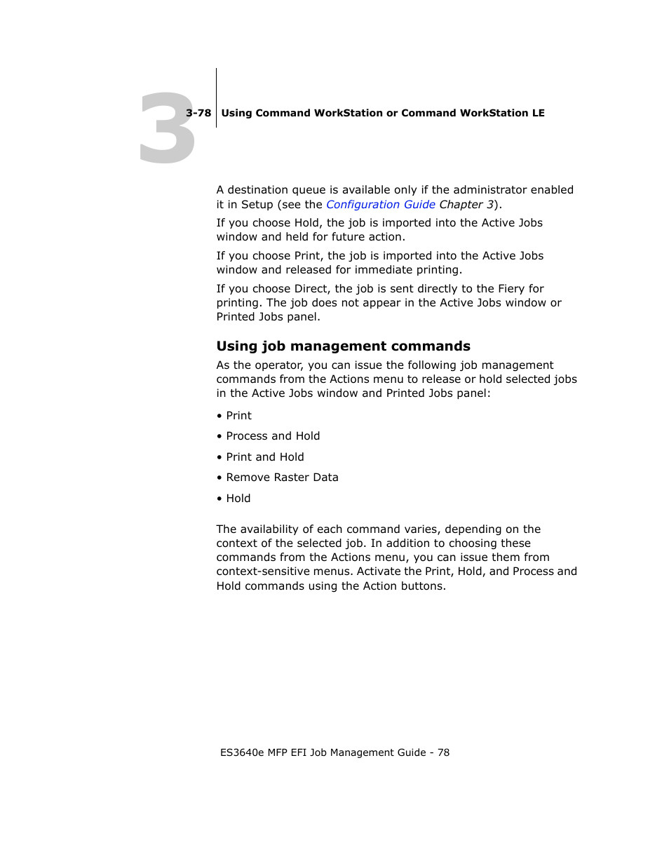 Using job management commands | Oki ES3640E User Manual | Page 78 / 220