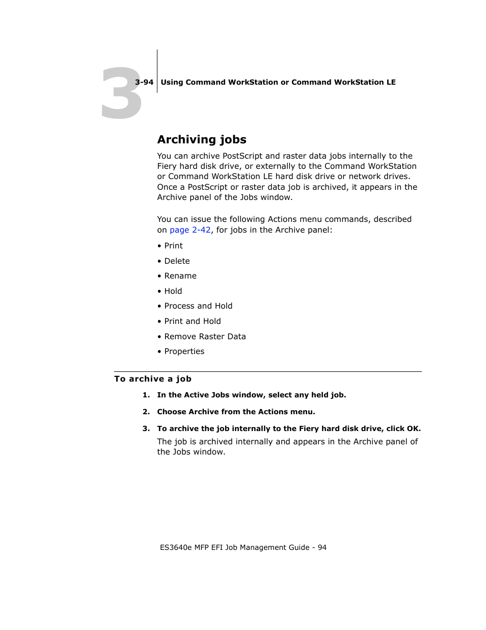 Archiving jobs | Oki ES3640E User Manual | Page 94 / 220