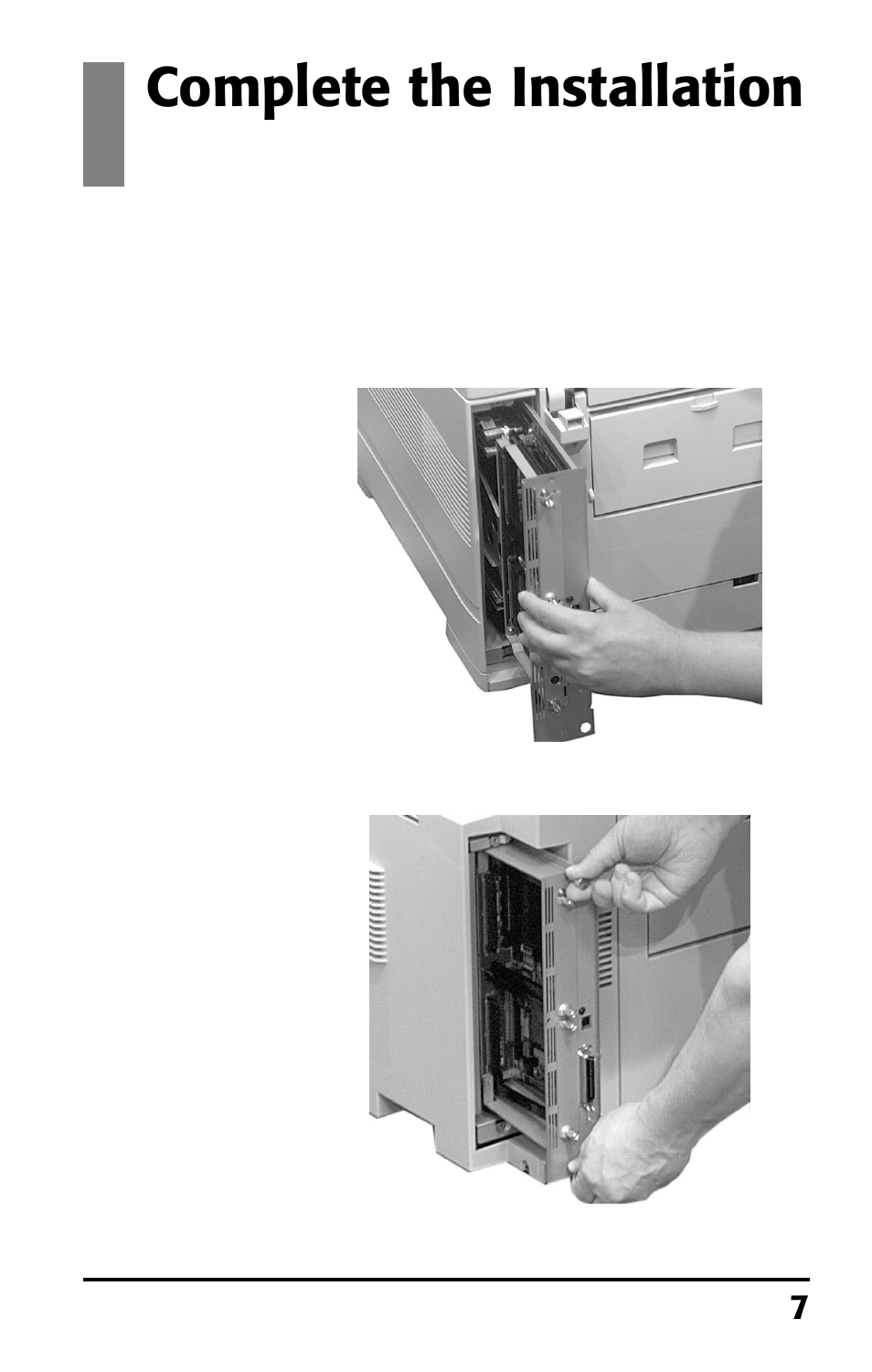 Complete the installation | Oki 70037301 User Manual | Page 7 / 16