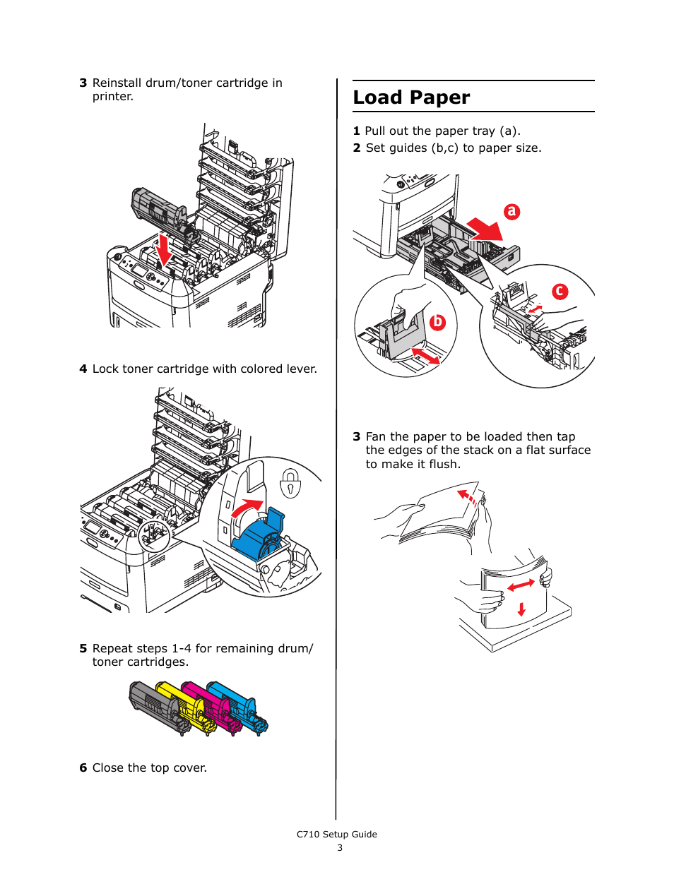 Load paper, Ab c | Oki C710 User Manual | Page 5 / 40