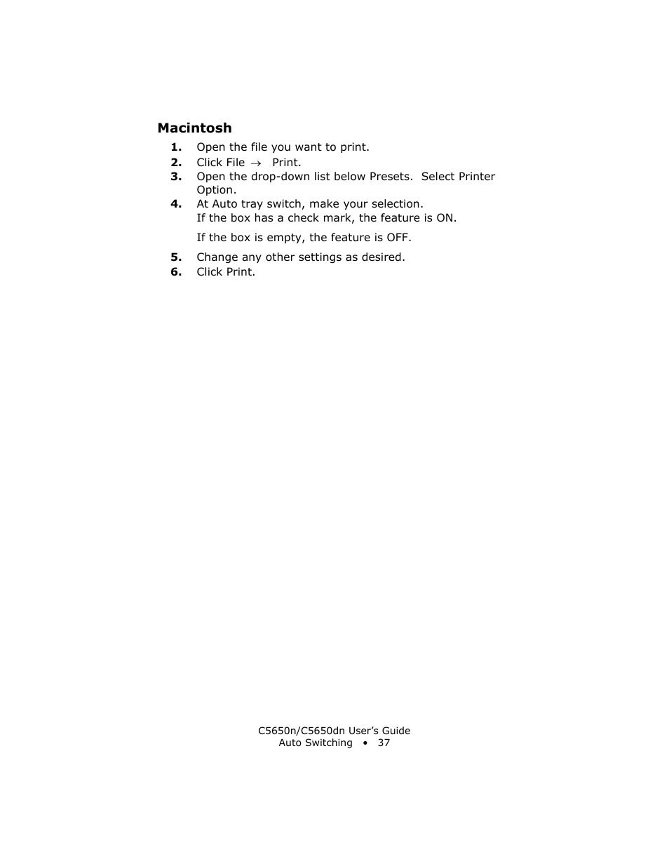 Oki C 5650n User Manual | Page 37 / 225