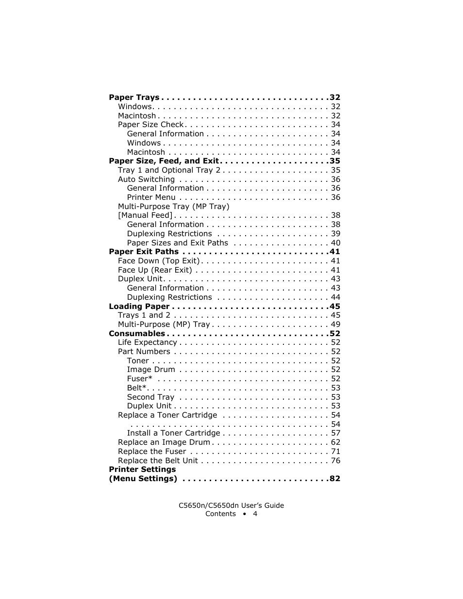 Oki C 5650n User Manual | Page 4 / 225