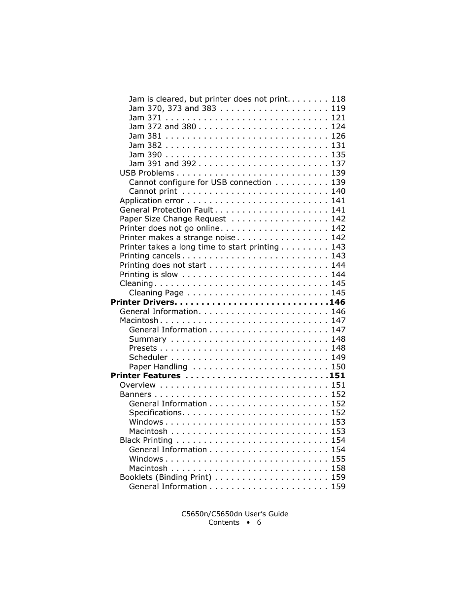Oki C 5650n User Manual | Page 6 / 225