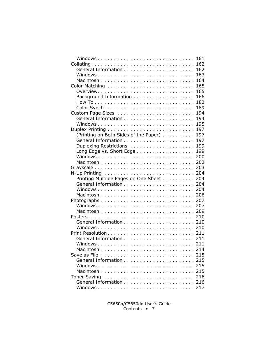 Oki C 5650n User Manual | Page 7 / 225