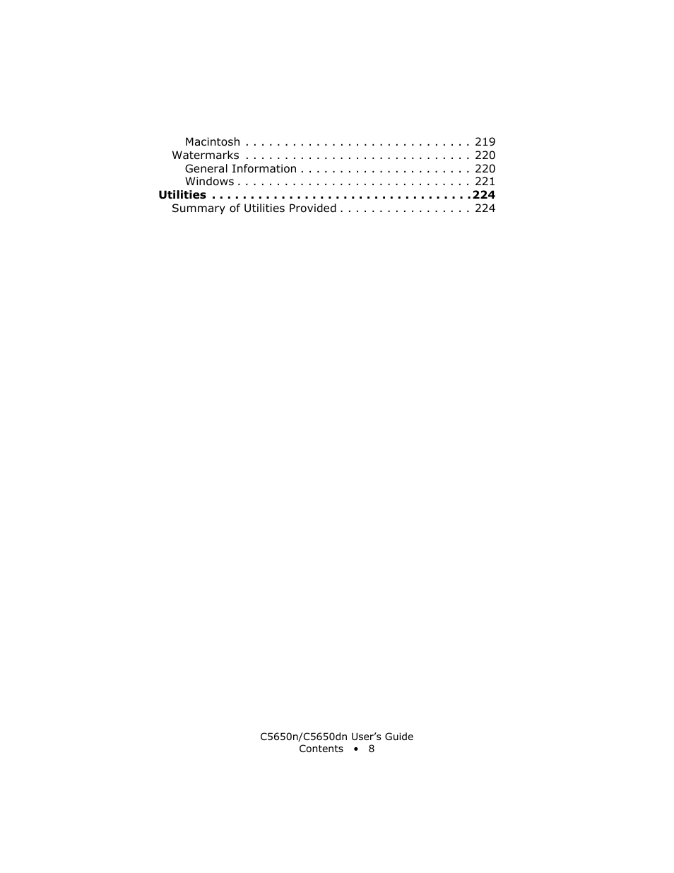 Oki C 5650n User Manual | Page 8 / 225