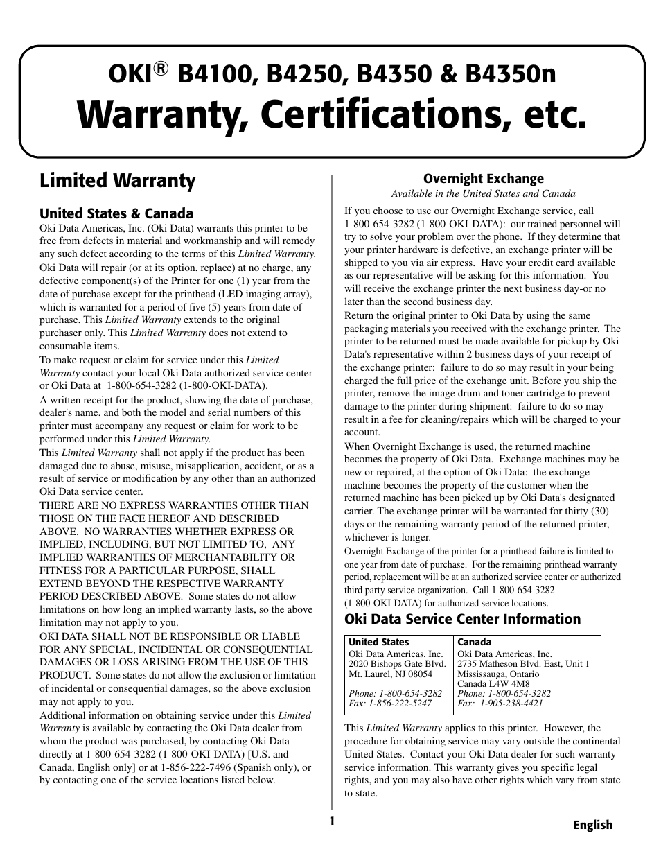 Oki B 4350 User Manual | 32 pages