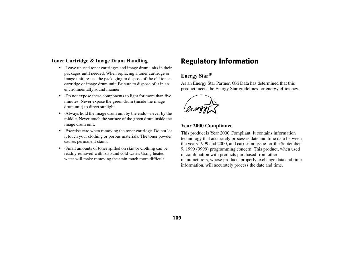 Regulatory information | Oki 56801 User Manual | Page 115 / 124