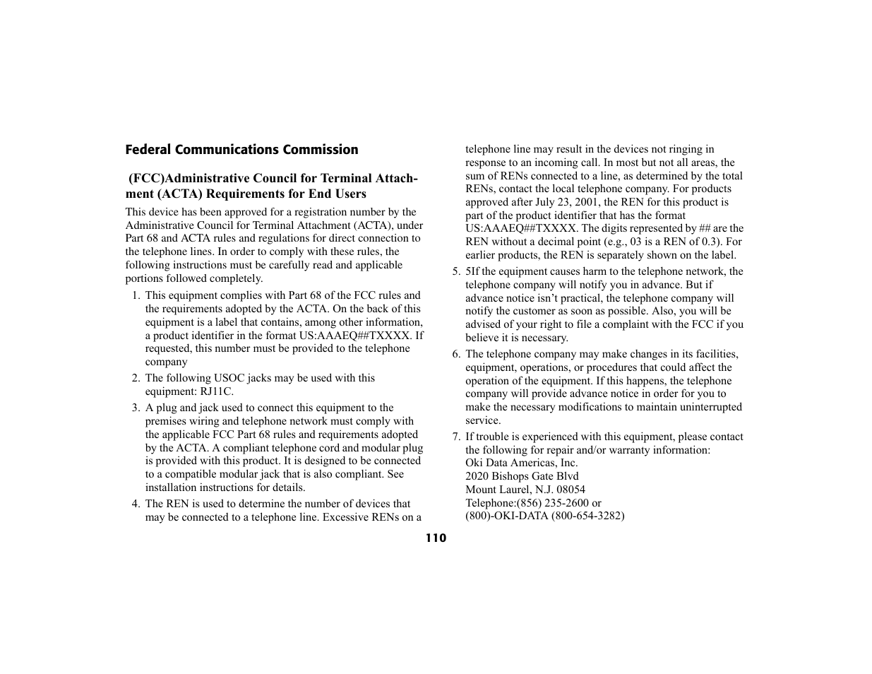 Oki 56801 User Manual | Page 116 / 124