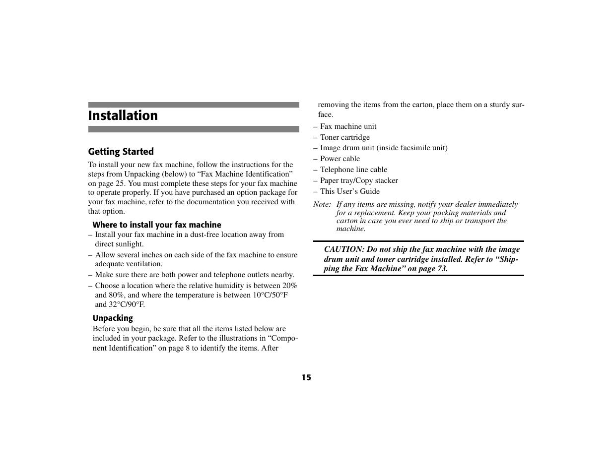 Installation | Oki 56801 User Manual | Page 21 / 124