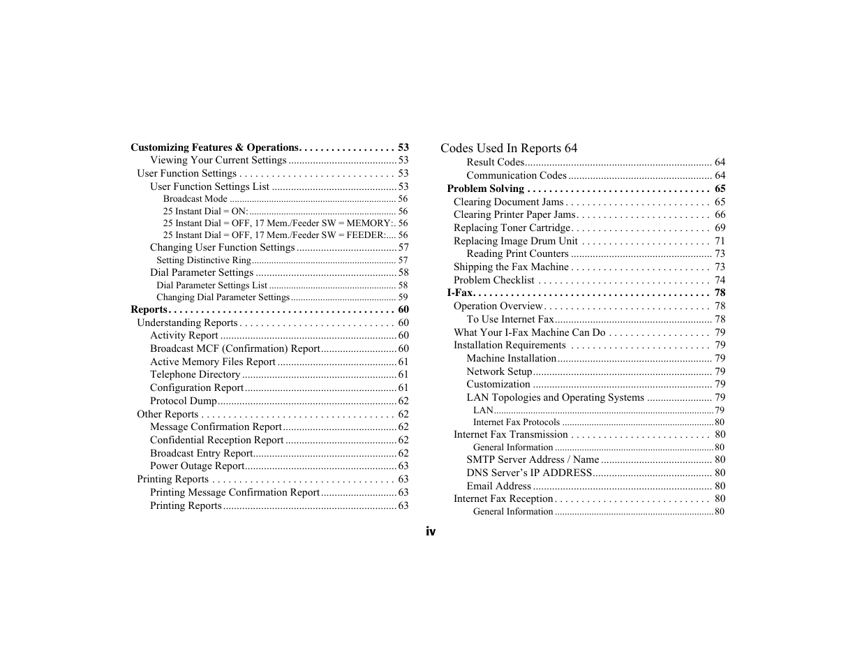 Oki 56801 User Manual | Page 4 / 124