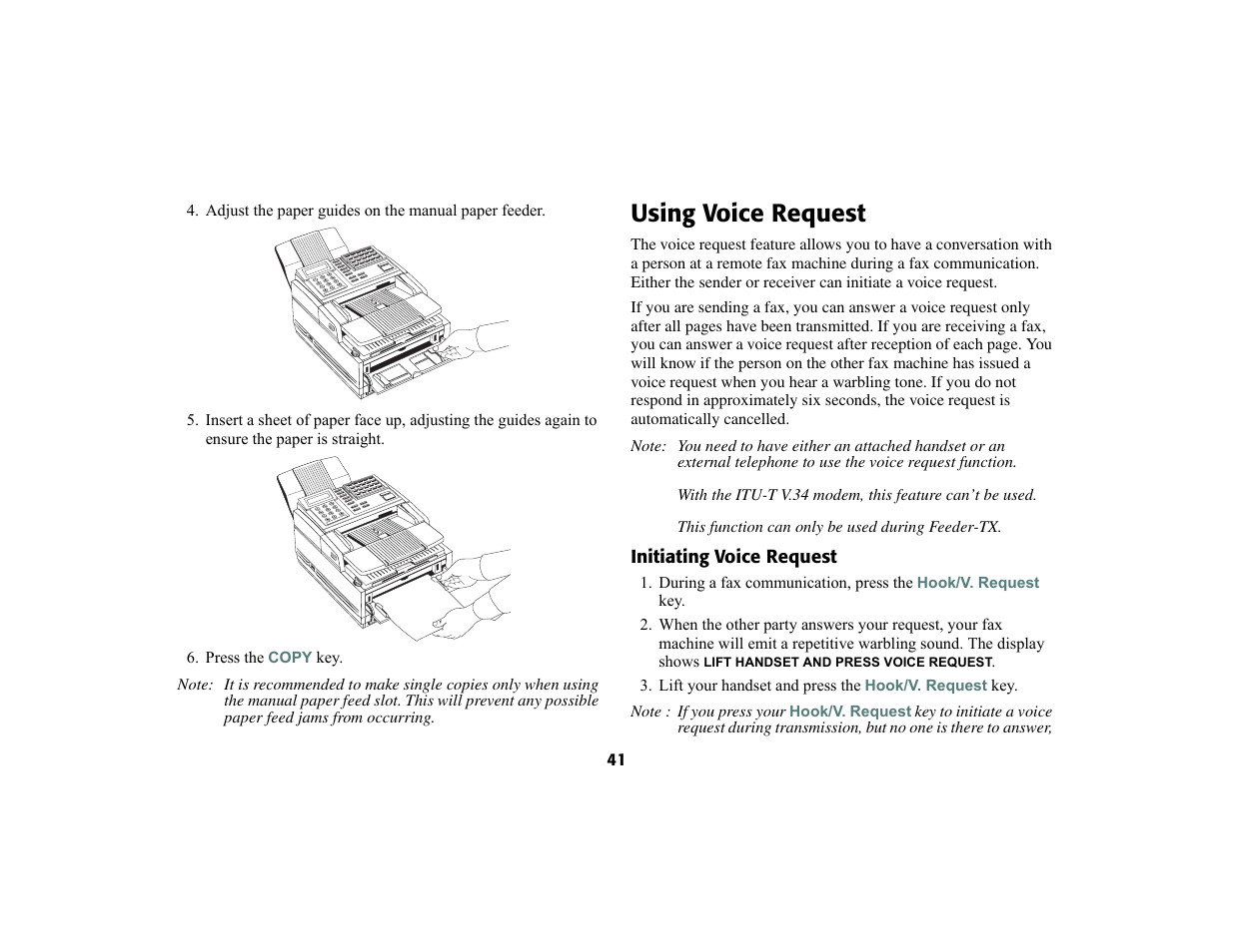 Using voice request | Oki 56801 User Manual | Page 47 / 124