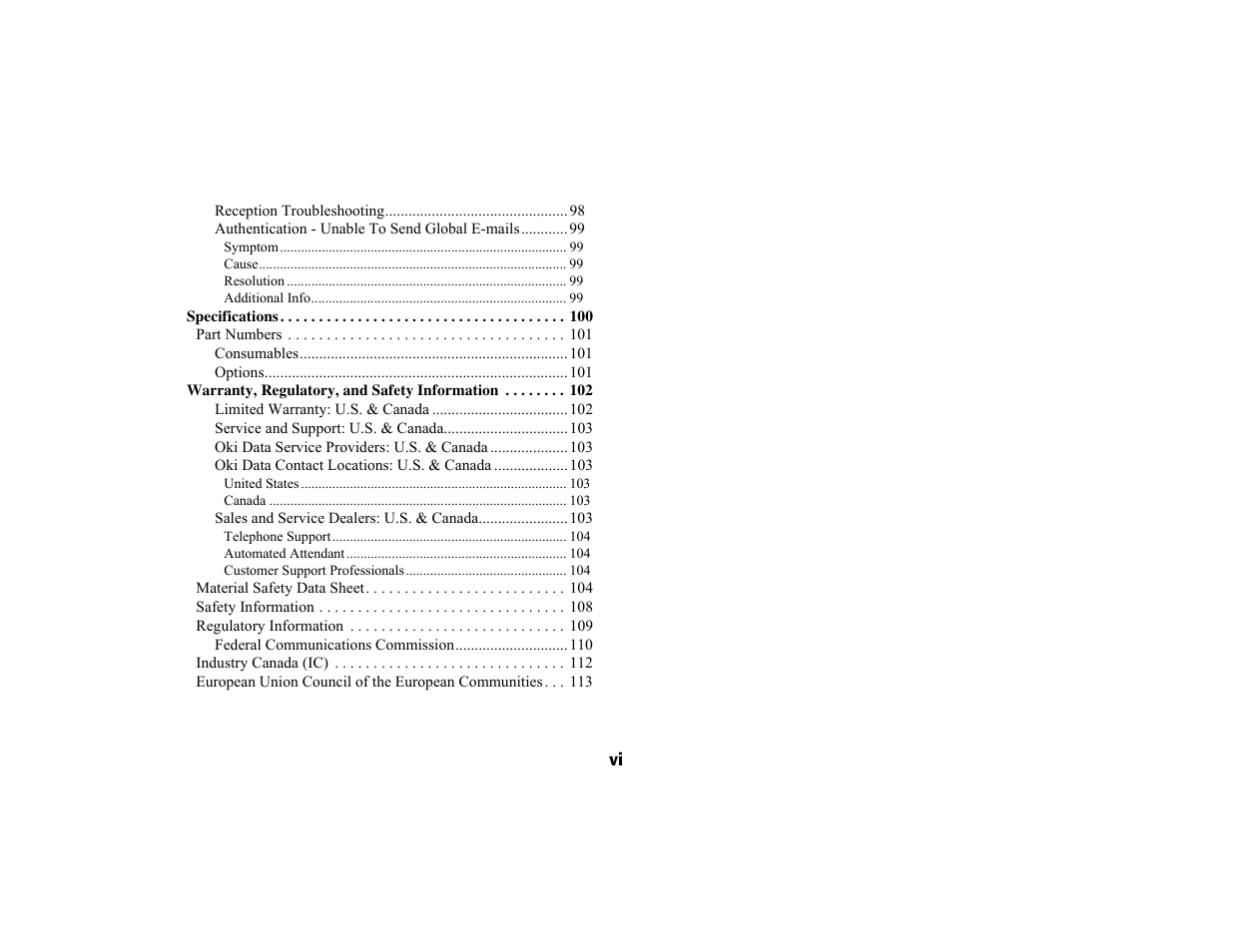 Oki 56801 User Manual | Page 6 / 124