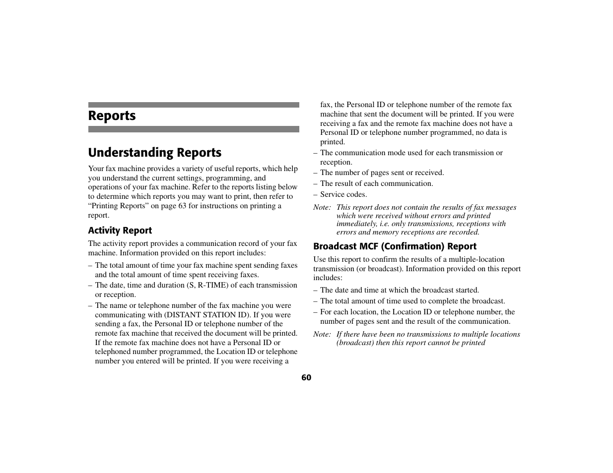 Reports, Understanding reports | Oki 56801 User Manual | Page 66 / 124