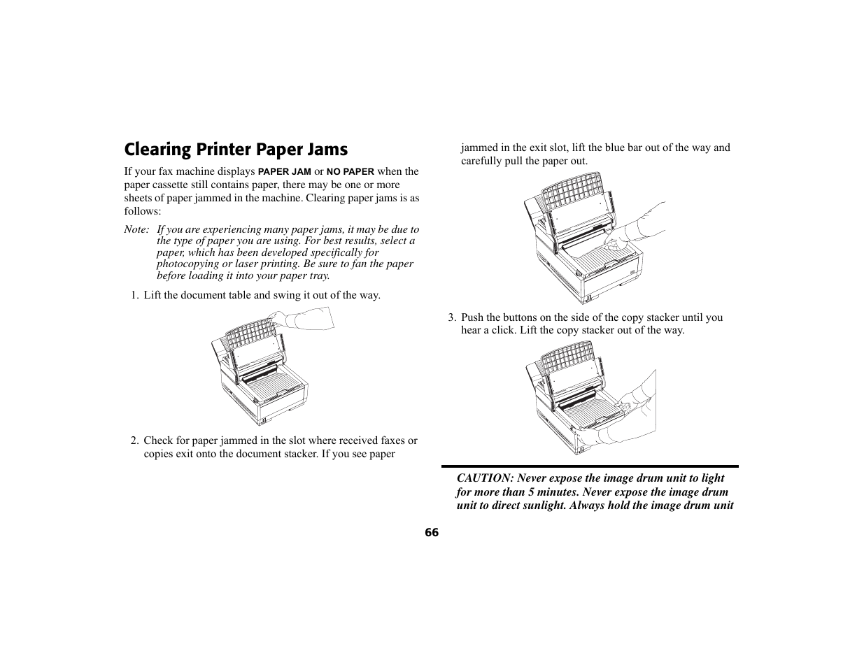 Clearing printer paper jams | Oki 56801 User Manual | Page 72 / 124