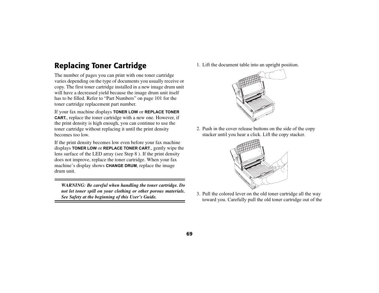 Replacing toner cartridge | Oki 56801 User Manual | Page 75 / 124