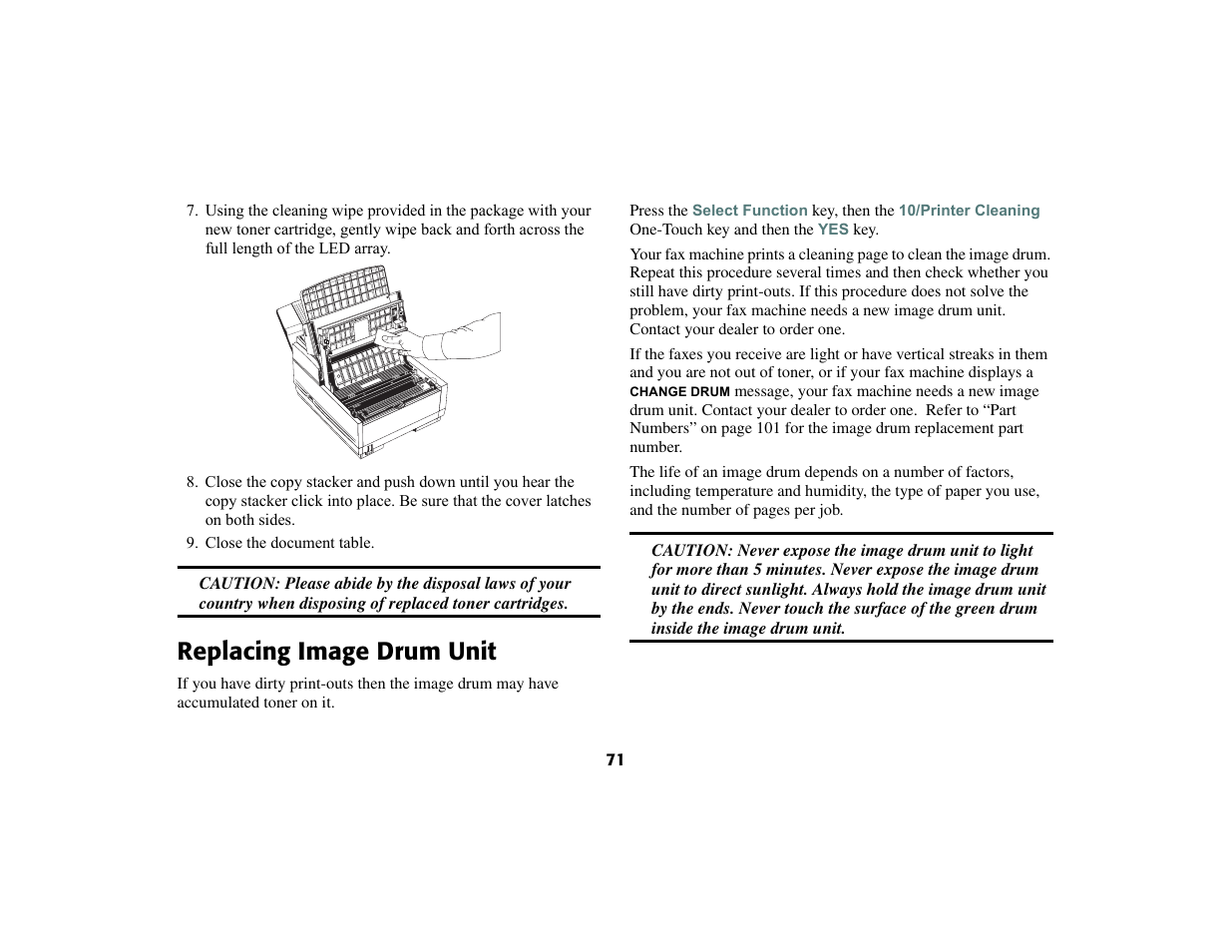Replacing image drum unit | Oki 56801 User Manual | Page 77 / 124