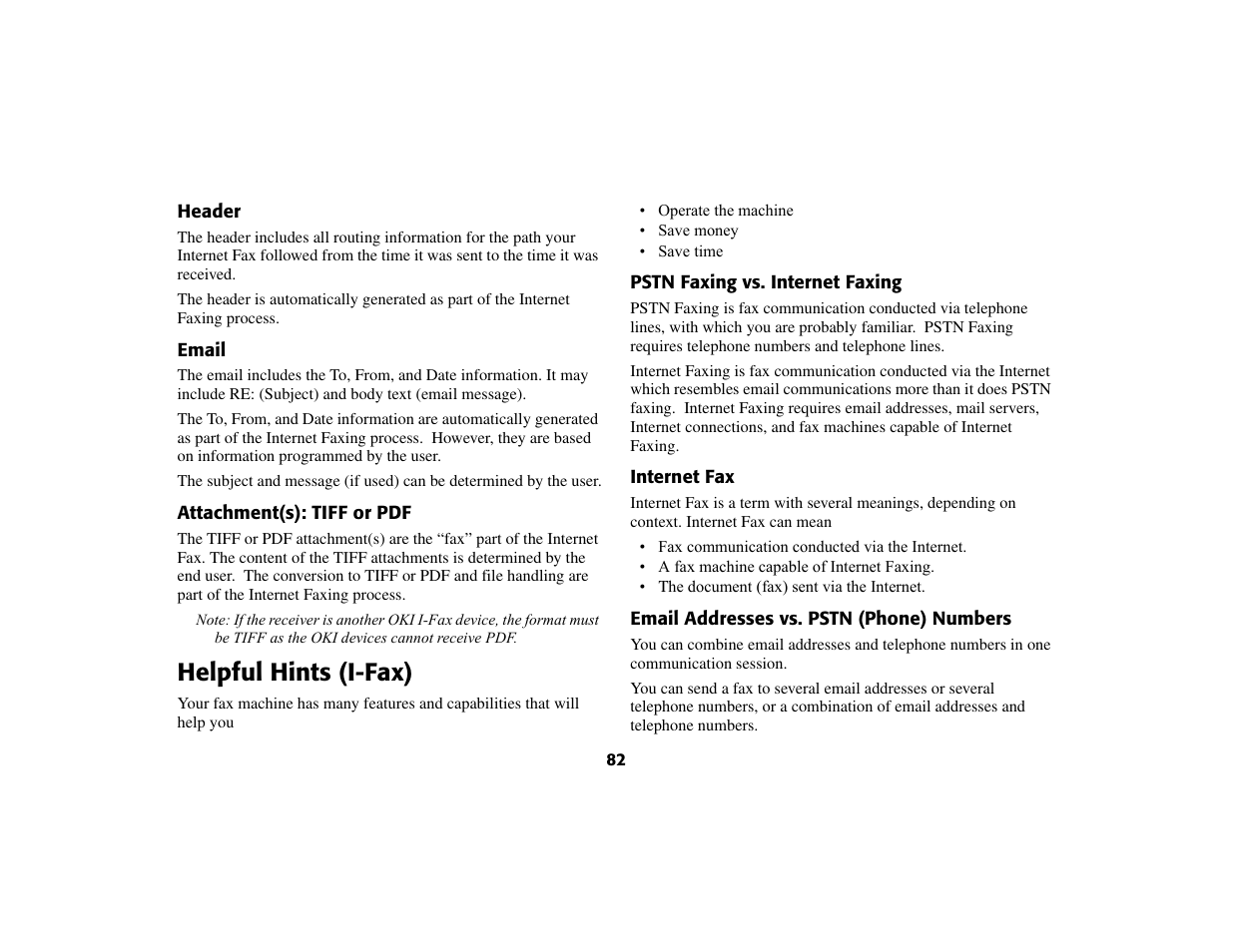 Helpful hints (i-fax) | Oki 56801 User Manual | Page 88 / 124