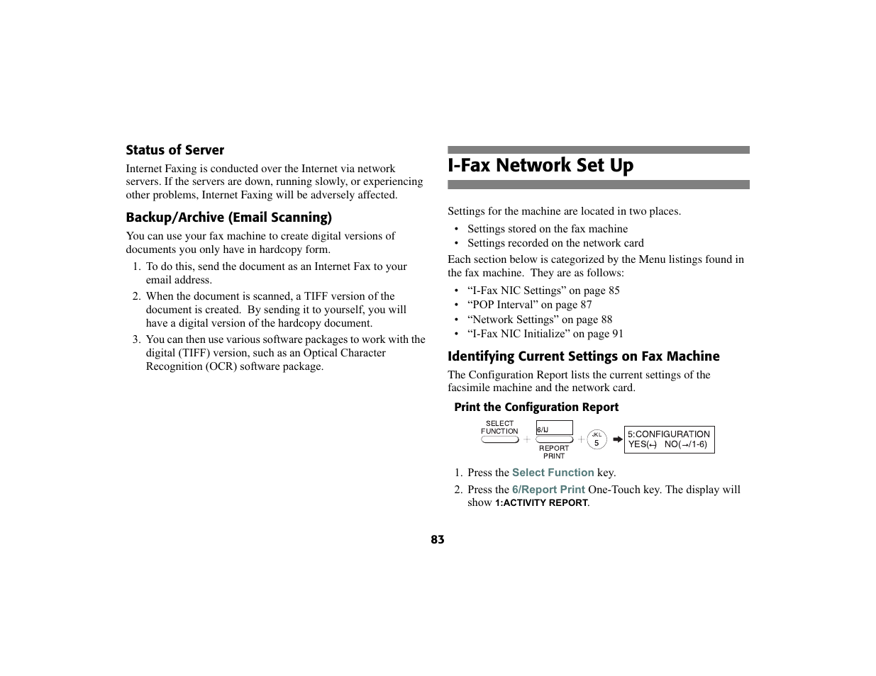 I-fax network set up | Oki 56801 User Manual | Page 89 / 124