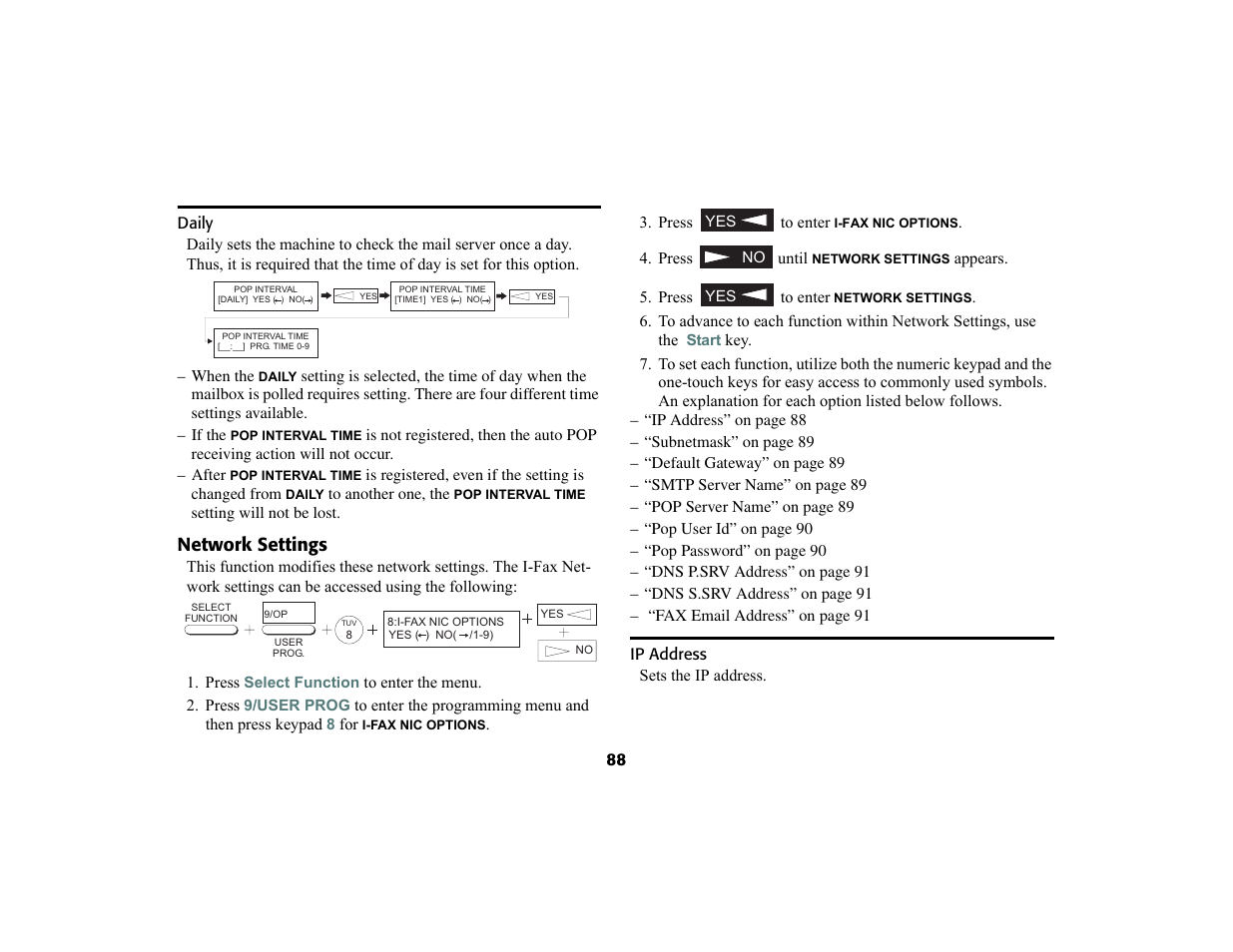 Network settings | Oki 56801 User Manual | Page 94 / 124