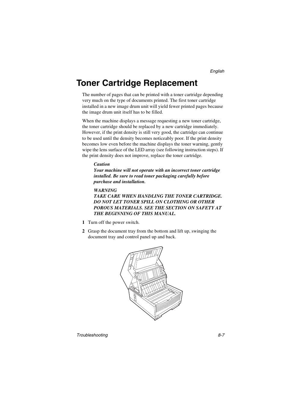 Toner cartridge replacement | Oki 5700 User Manual | Page 105 / 134