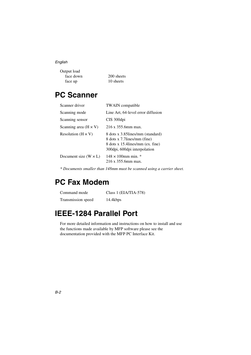 Pc scanner, Pc fax modem, Ieee-1284 parallel port | Oki 5700 User Manual | Page 120 / 134