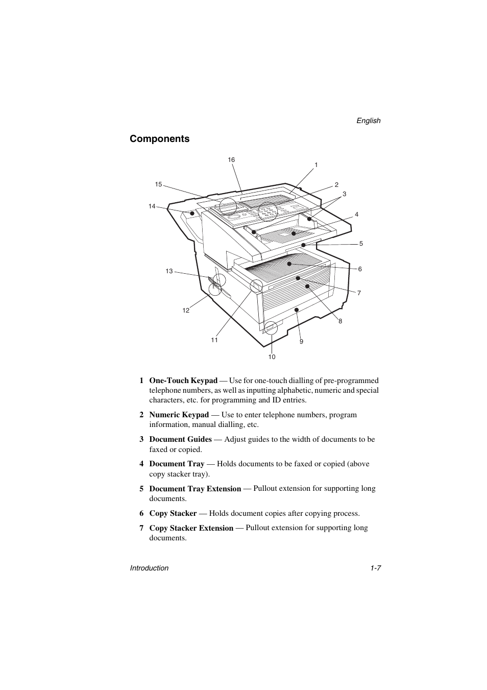 Components | Oki 5700 User Manual | Page 15 / 134