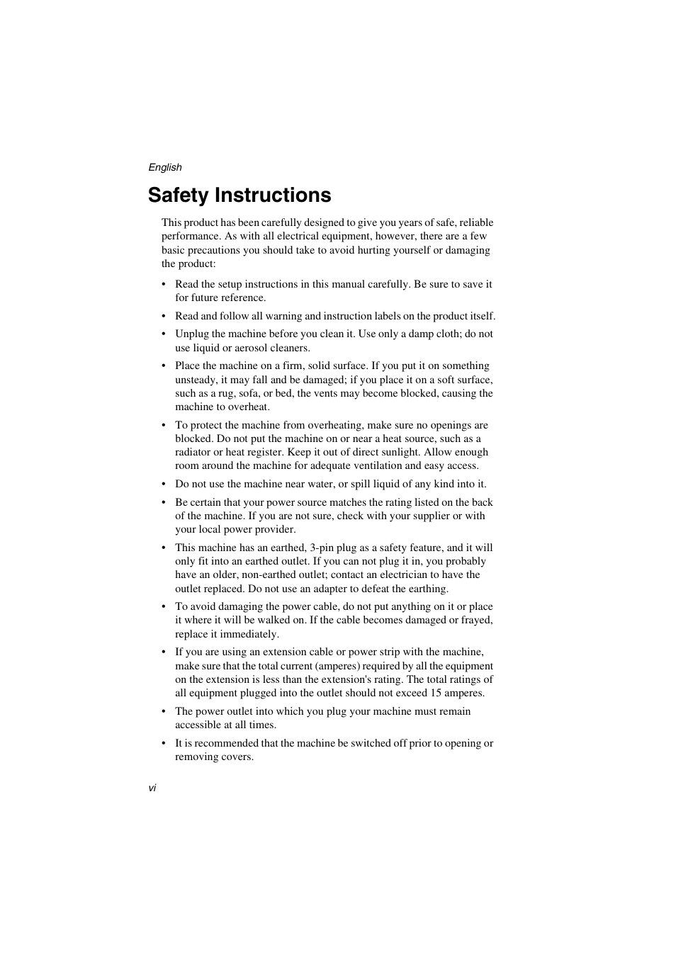 Safety instructions | Oki 5700 User Manual | Page 6 / 134