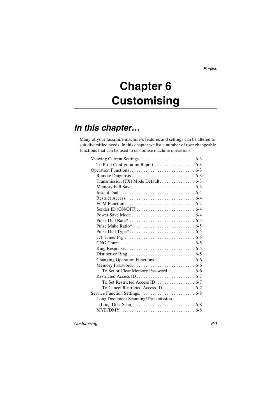 Chapter 6 customising | Oki 5700 User Manual | Page 81 / 134