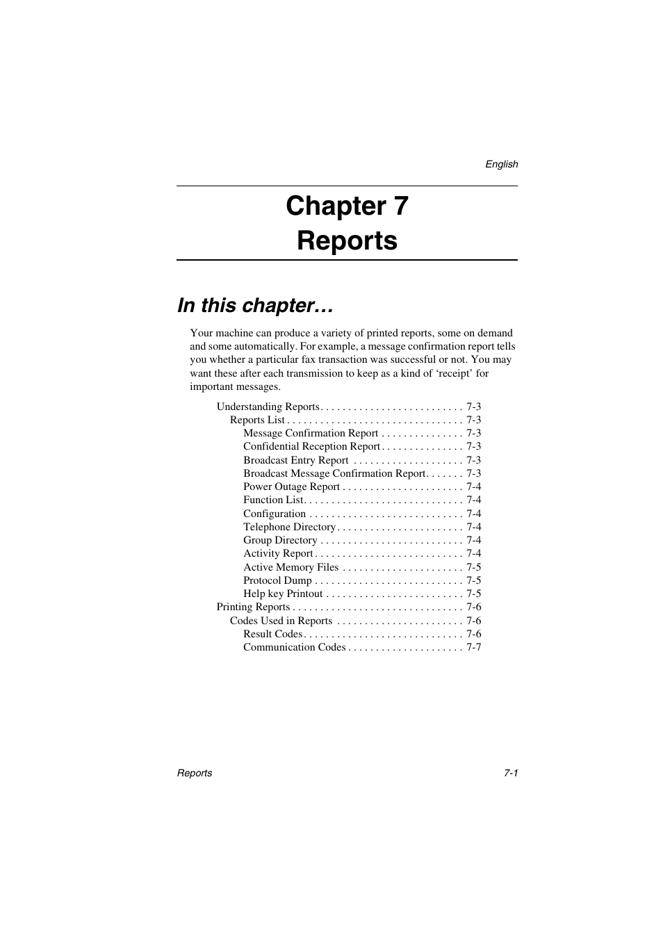 Chapter 7 reports | Oki 5700 User Manual | Page 91 / 134