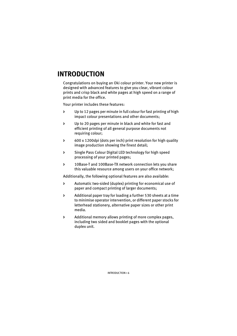 Introduction | Oki C 5100n User Manual | Page 6 / 81