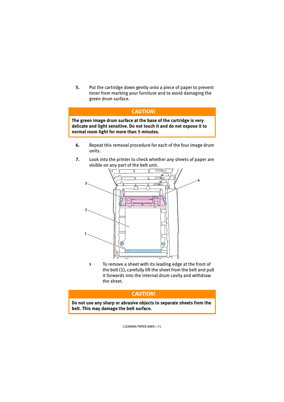 Caution | Oki C 5100n User Manual | Page 71 / 81