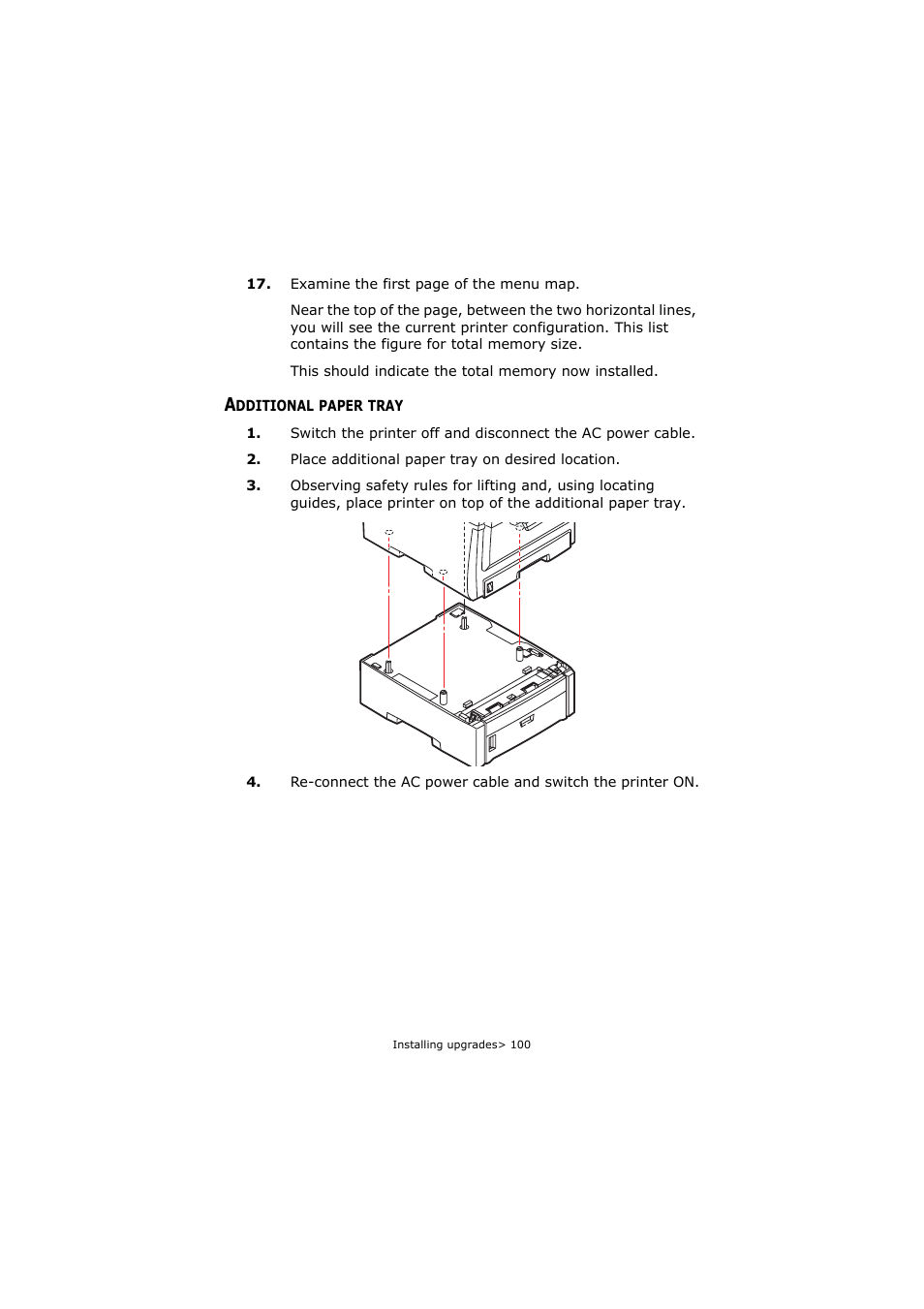 Additional paper tray | Oki C5800 User Manual | Page 100 / 117