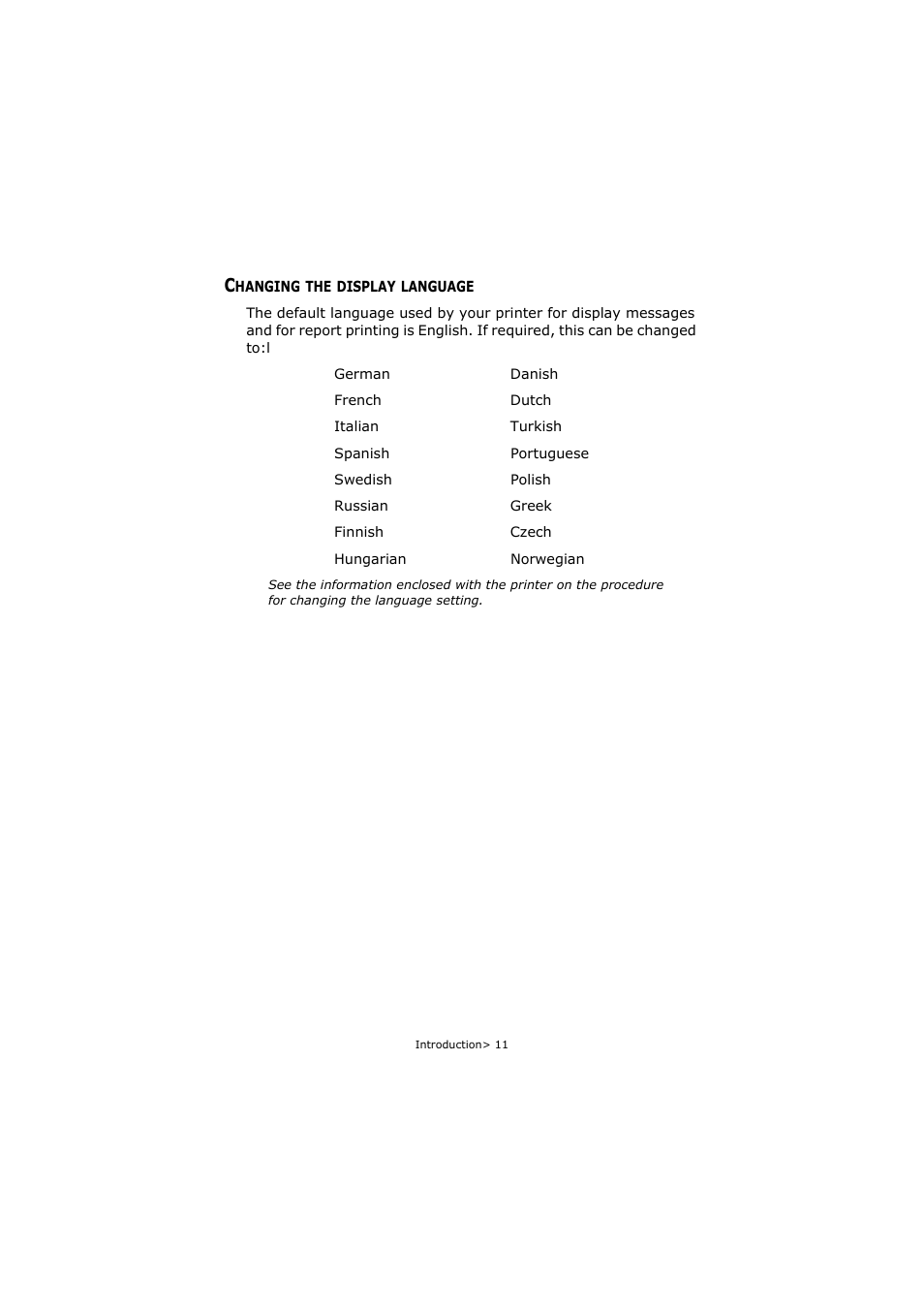 Changing the display language | Oki C5800 User Manual | Page 11 / 117