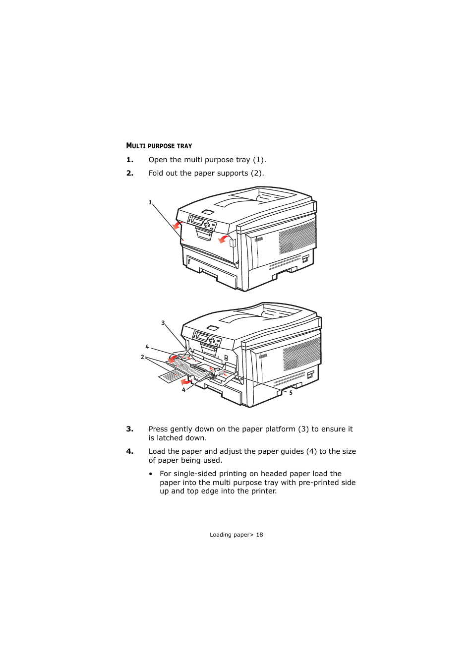 Multi purpose tray | Oki C5800 User Manual | Page 18 / 117