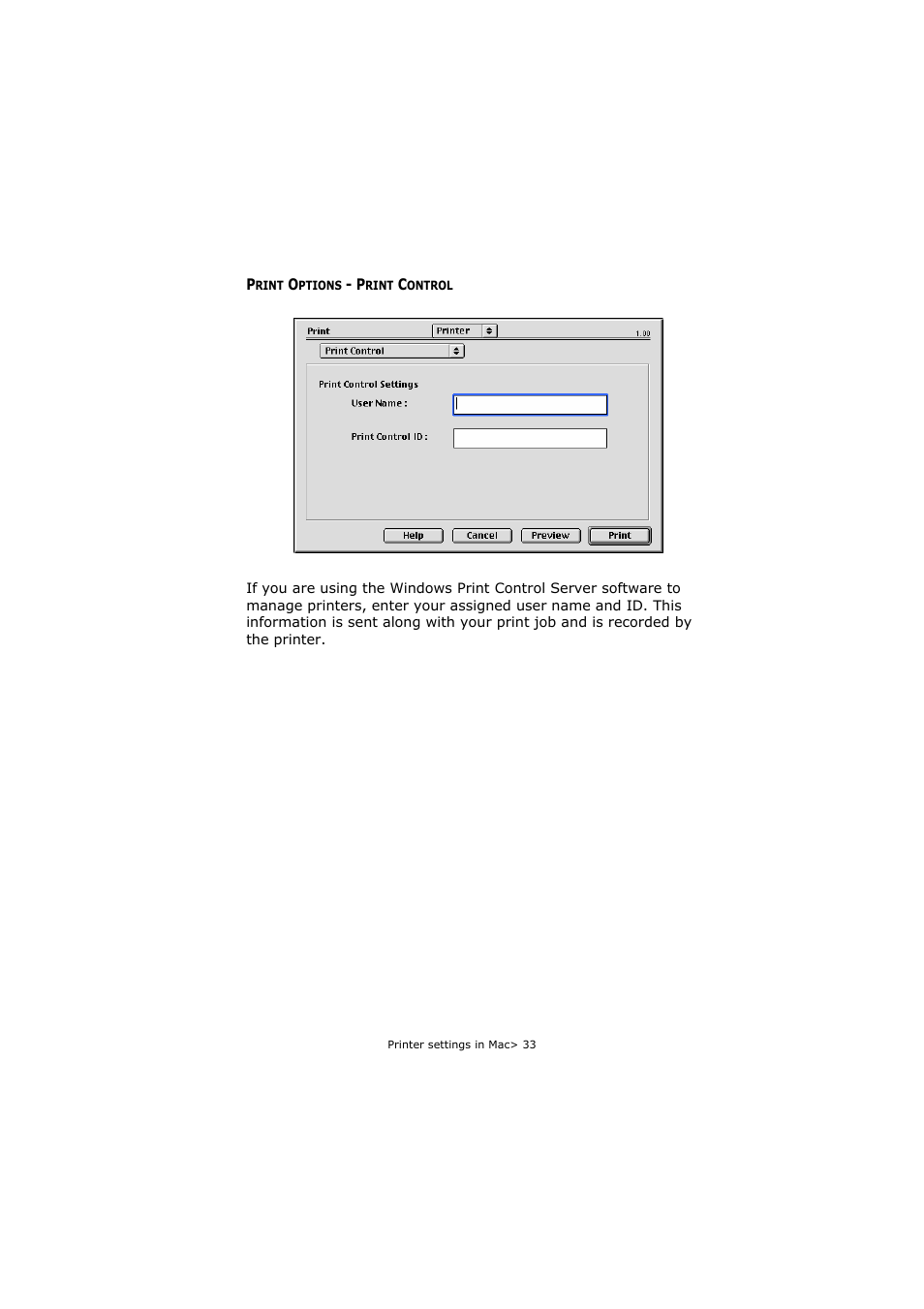Print options - print control | Oki C5800 User Manual | Page 33 / 117