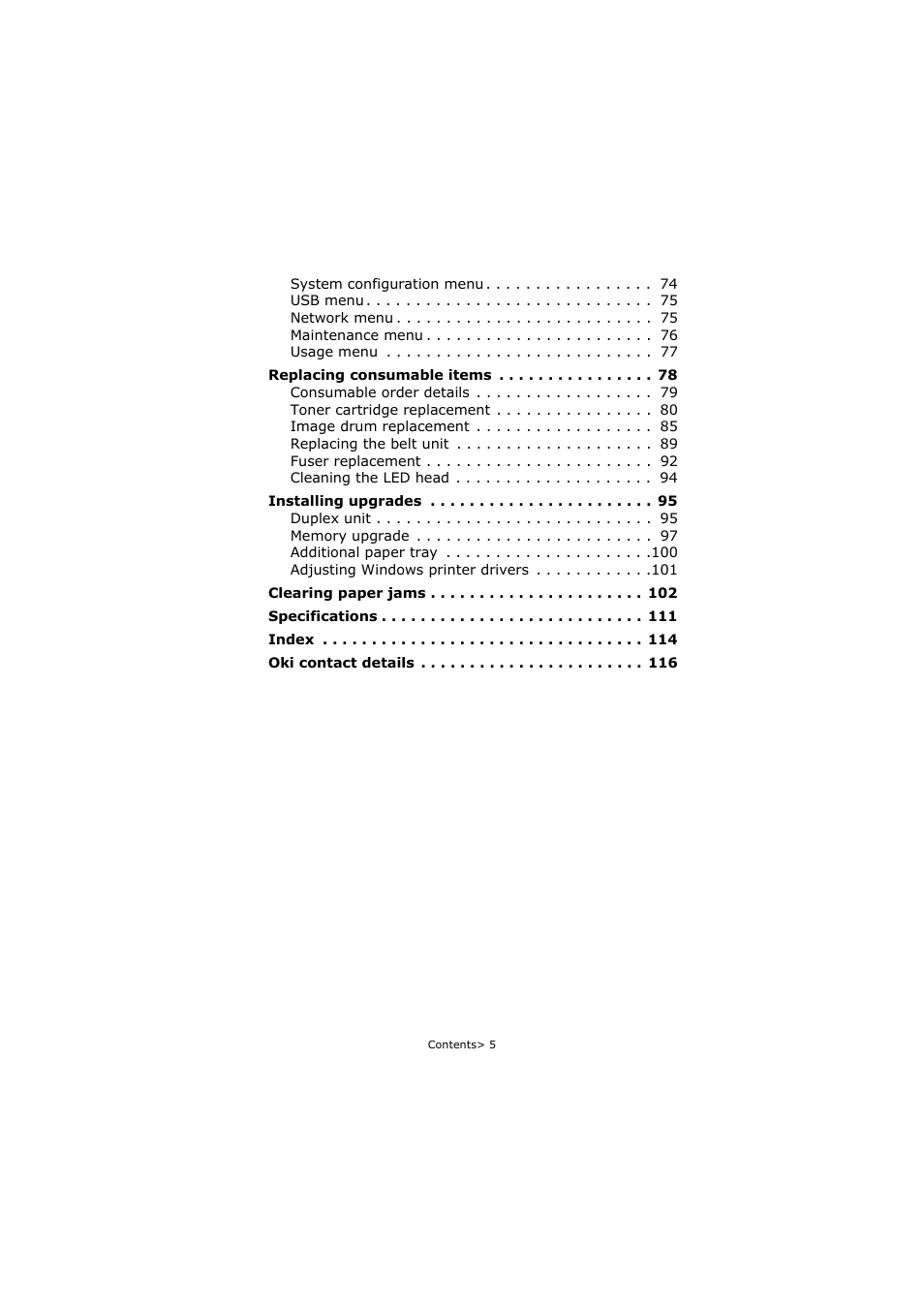 Oki C5800 User Manual | Page 5 / 117
