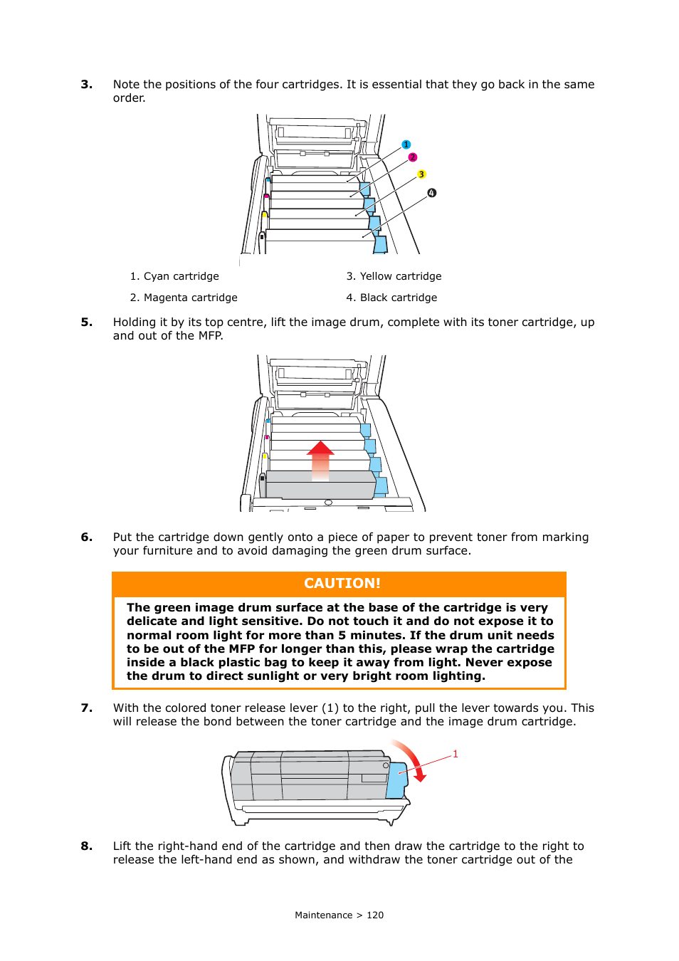 Caution | Oki PRINTING SOLUTIONS MULTIFUNCTION PRINTER CX2633 User Manual | Page 120 / 180