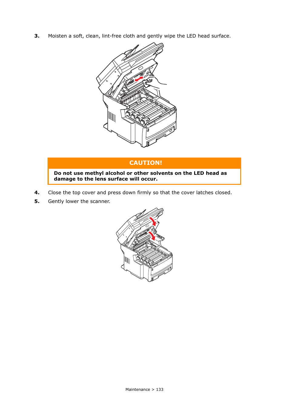 Caution | Oki PRINTING SOLUTIONS MULTIFUNCTION PRINTER CX2633 User Manual | Page 133 / 180