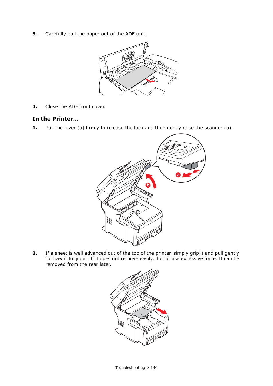In the printer | Oki PRINTING SOLUTIONS MULTIFUNCTION PRINTER CX2633 User Manual | Page 144 / 180