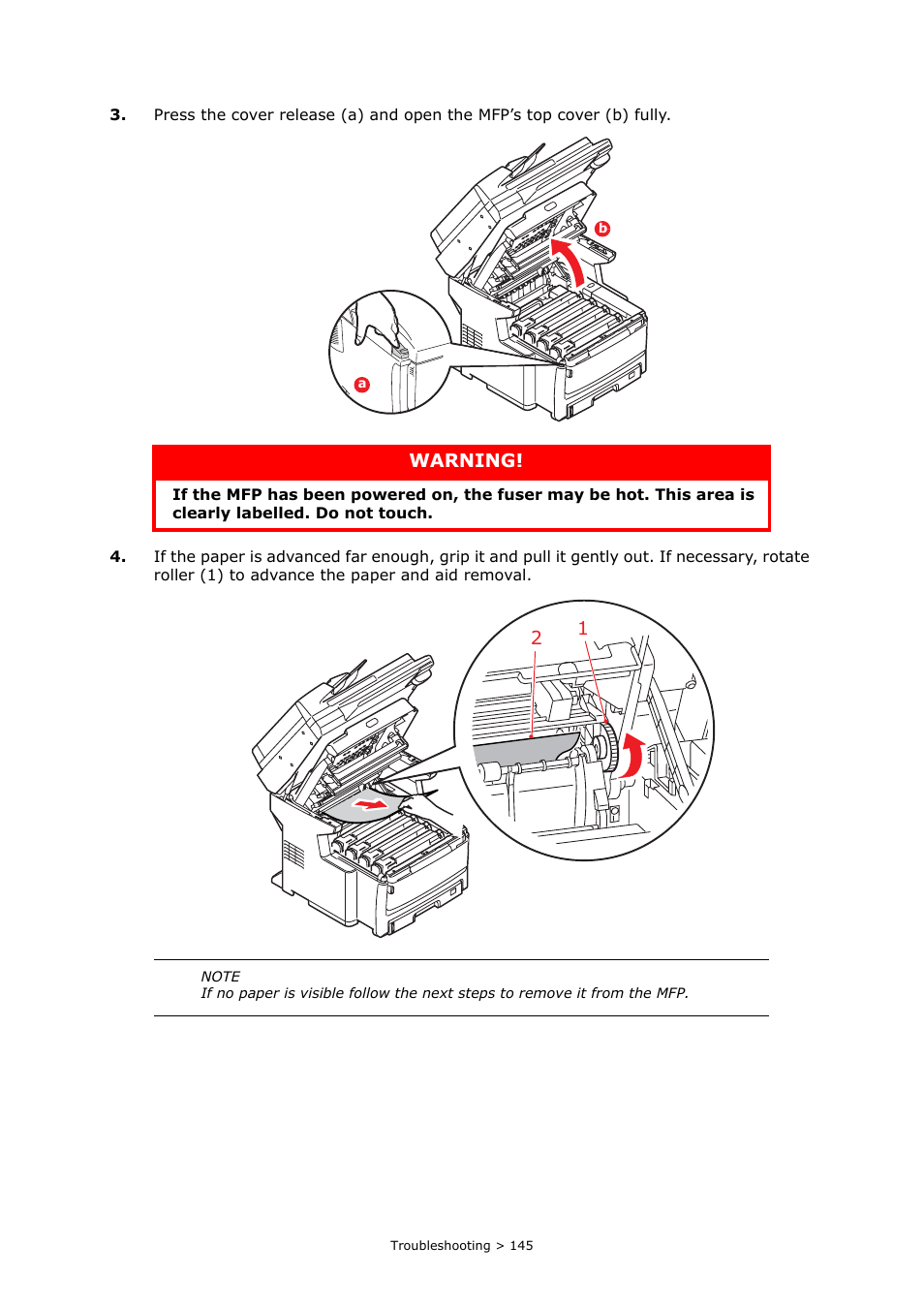 Warning | Oki PRINTING SOLUTIONS MULTIFUNCTION PRINTER CX2633 User Manual | Page 145 / 180