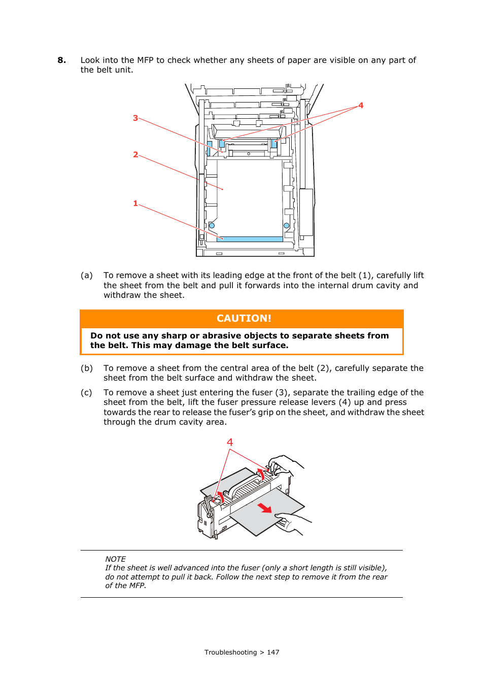 Caution | Oki PRINTING SOLUTIONS MULTIFUNCTION PRINTER CX2633 User Manual | Page 147 / 180