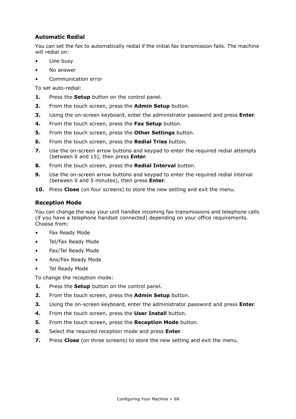 Oki PRINTING SOLUTIONS MULTIFUNCTION PRINTER CX2633 User Manual | Page 68 / 180