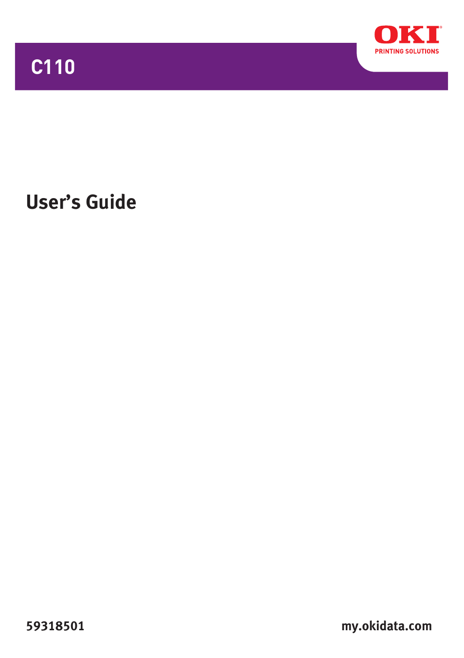 Oki C 110 User Manual | 110 pages