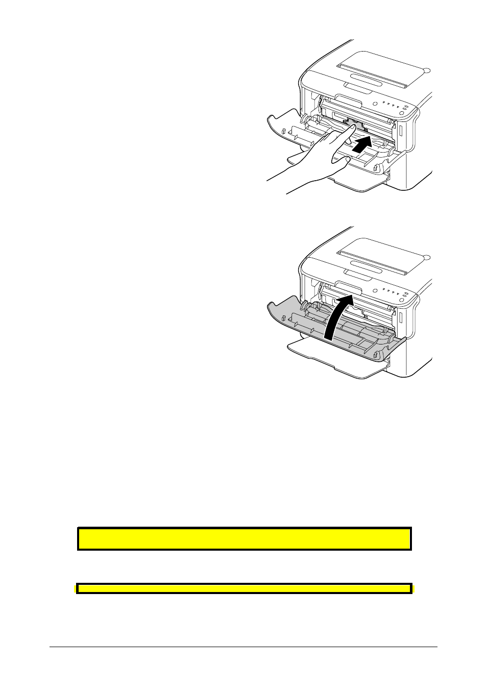 Replacing all toner cartridges at the same time, Caution | Oki C 110 User Manual | Page 52 / 110