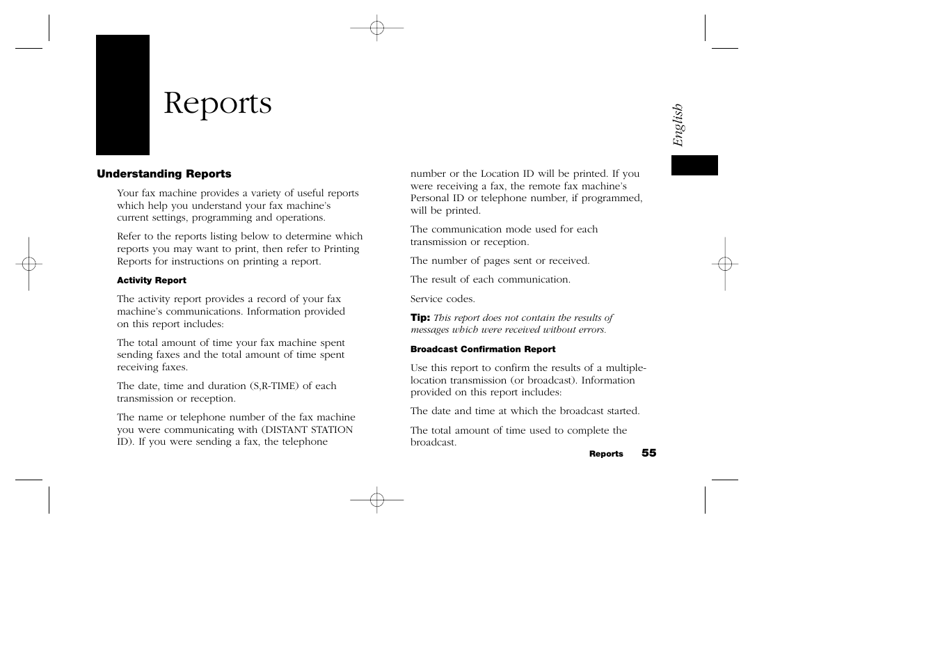 Reports, English | Oki 4100 User Manual | Page 55 / 80