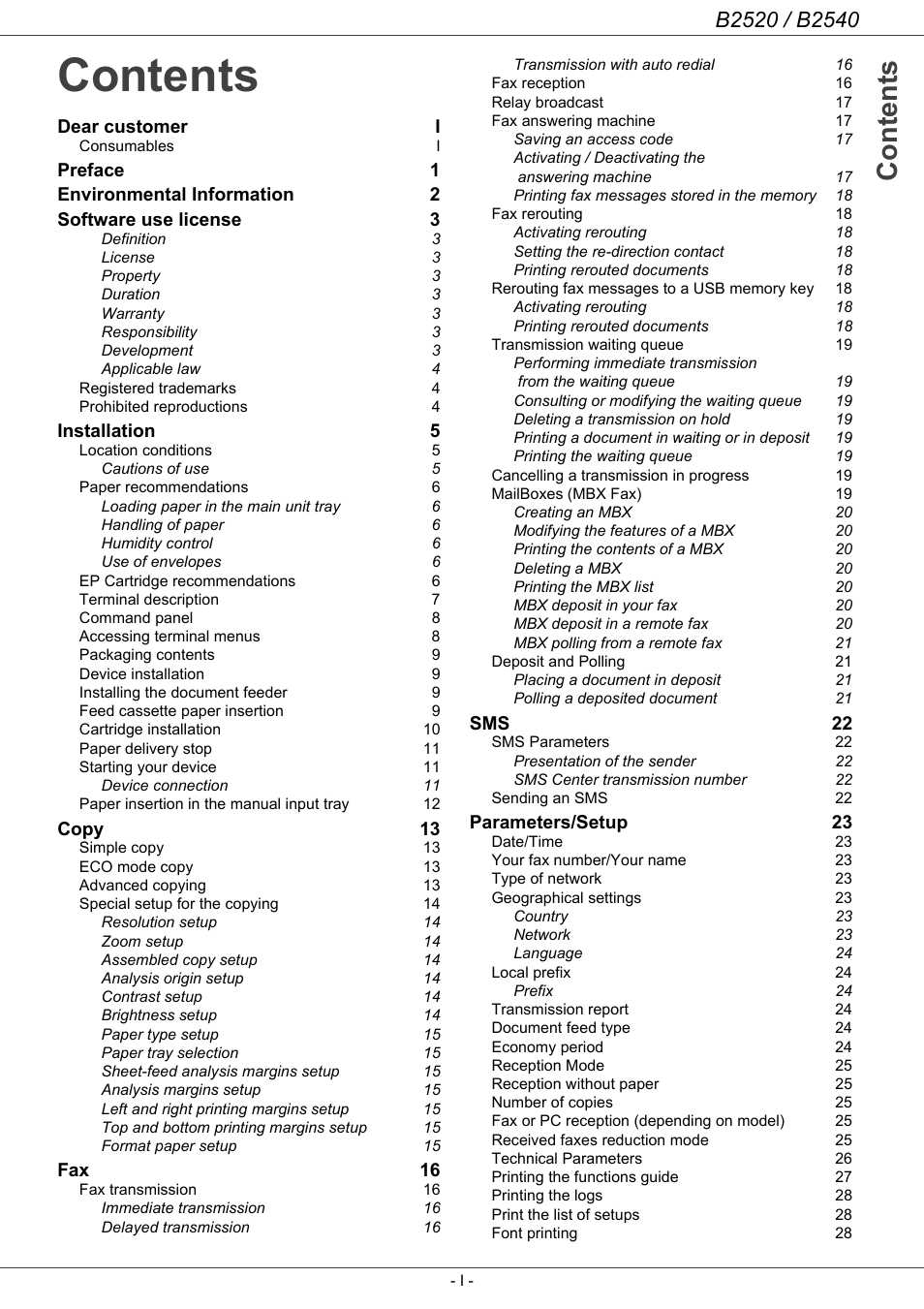 Oki B2500 Series User Manual | Page 3 / 73