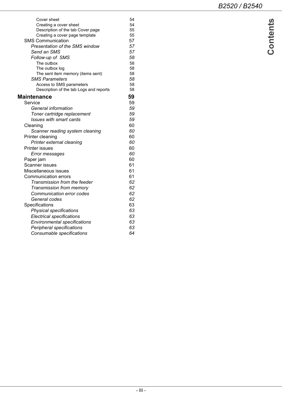 Oki B2500 Series User Manual | Page 5 / 73