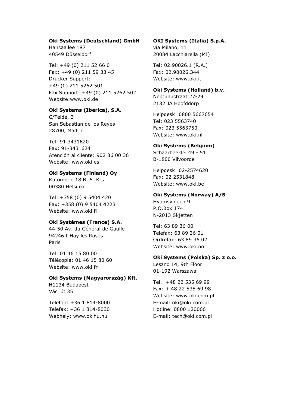 Oki B2500 Series User Manual | Page 71 / 73