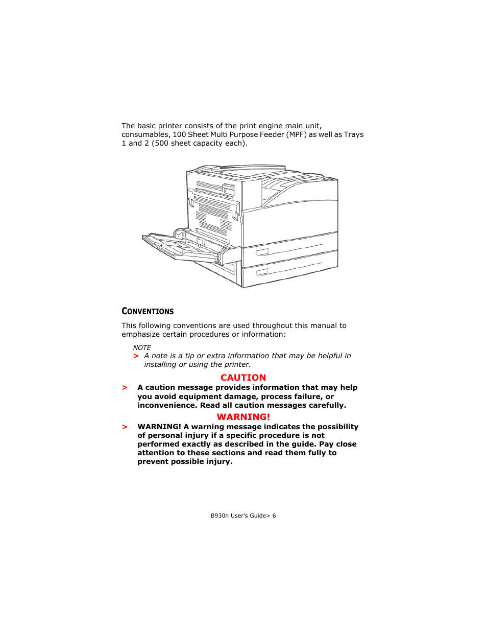 Conventions | Oki B930d User Manual | Page 12 / 211