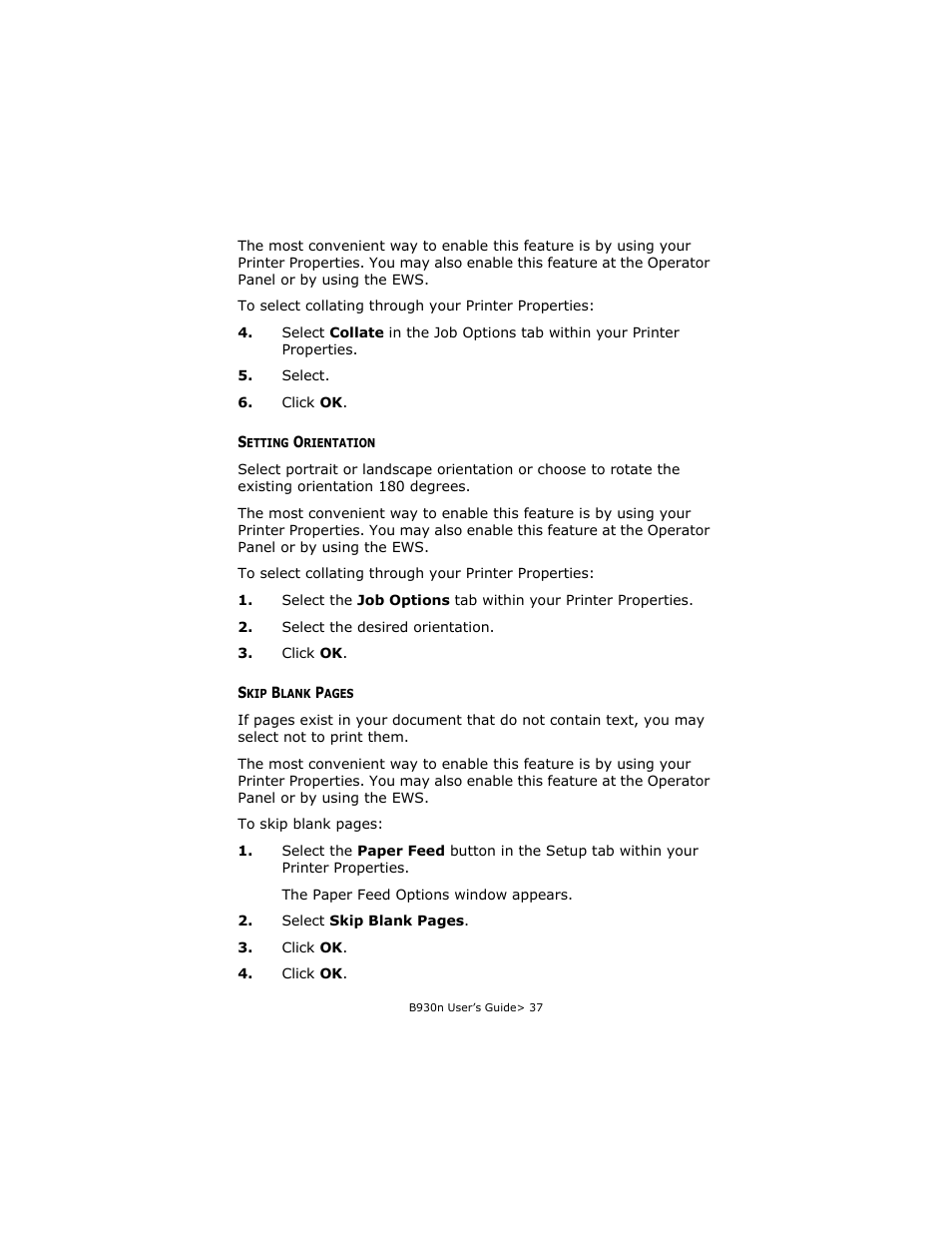 Setting orientation | Oki B930d User Manual | Page 43 / 211